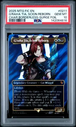 4816 G'raha Tia Scion Reborn 2025 MTG Final Fantasy FIC #211 Surge Foil PSA 10 - Image 1