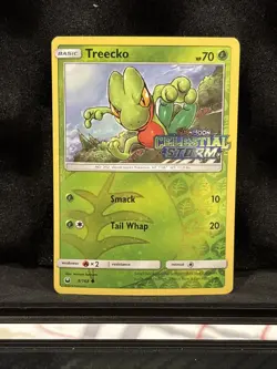 Treecko - 8/168 - Pokemon Celestial Storm Sun Moon Stamped Holo Card LP - Image 1