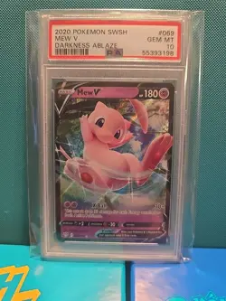 Pokemon Darkness Ablaze Mew V #069/189 PSA 10 GEM MINT - Image 1