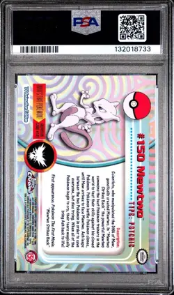2000 Topps Pokemon Chrome Mewtwo Pokemon TV Card #150 PSA GEM-MT 10 NEW GRADE - Image 2