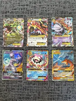 Pokemon TCG EX GX Mega Holo Card Lot - Rayquaza, Mewtwo, Kangaskhan, Reshiram - Image 1