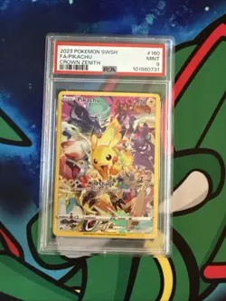 Pokemon Pikachu Full Art Secret Rare Holo Crown Zenith PSA 9 #160/159 2023 - Image 1