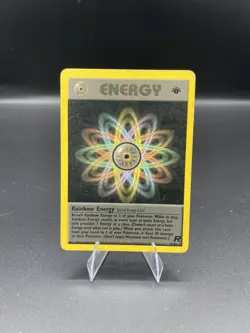 (LP) Rainbow Energy 80/82 1st ed Team Rocket Pokemon TCG Card a2 - Image 1