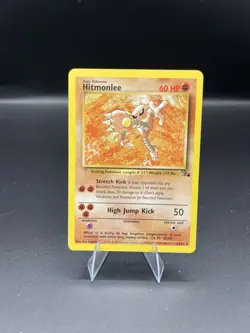 (LP) Hitmonlee 22/62 Fossil Pokemon TCG Card WOTC Unlimited - Image 1