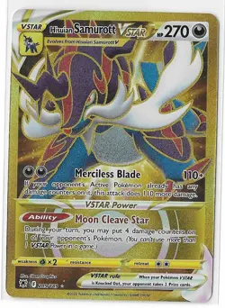 Hisuian Samurott VSTAR 209/189 Astral Radiance Gold Secret Rare Pokemon TCG NM - Image 1