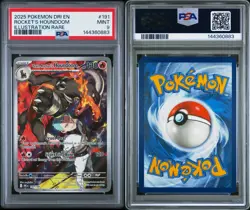 2025 POKEMON DESTINED RIVALS ILLUSTRATION RARE #191 TEAM ROCKET'S HOUNDOOM PSA 9 - Image 3