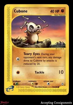 2003 Pokemon-e Aquapolis #72 Cubone C - Image 1