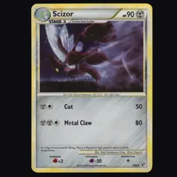 Scizor 7/90 HGSS Undaunted Holo Rare Vintage Pokemon TCG LP - Image 1