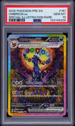 2025 POKEMON PRE EN-PRISMATIC EVOLUTIONS #161 UMBREON EX PSA 10 - Image 1
