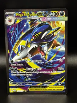 Mega Sharpedo ex 127/094 Me02: Phantasmal Flames Holo Pokemon - Image 1