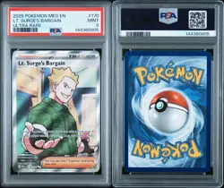 2025 POKEMON MEG EN-MEGA EVOLUTION ULTRA RARE #170 LT. SURGE'S BARGAIN PSA 9 - Image 3