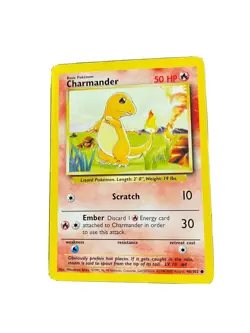 Pokemon TCG OG Charmander Base Set 46/102 Regular Common NM 99 Vtg #4 - Image 1