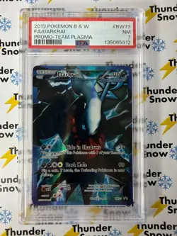 2013 Pokemon B & W Darkrai Full Art #BW73 Promo Team Plasma PSA 7 - Image 1