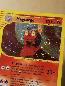 2003 POKEMON SKYRIDGE #H16 MAGCARGO-HOLO Vintage e Reader Swirl In Holo - Image 2
