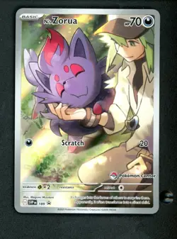 2025 Pokemon SVP EN BSP Pokemon Center ETB #189 N's Zorua - Image 1