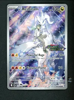#2 2025 Pokemon JTG EN Enhanced Booster Bx Topper #167 N's Reshiram IR - Image 1