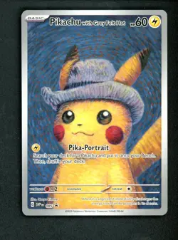2023 Pokemon SVP EN Pokemon X Van Gogh #085 Pikachu With Gray Felt Hat - Image 1