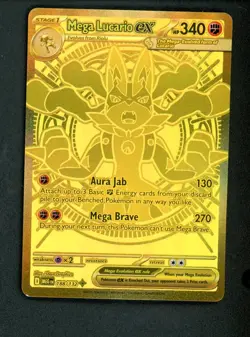 2025 Pokemon MEG EN Hyper Rare #188 Full Art Mega Lucario ex - Image 1