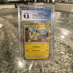 2017 POKEMON Japanese PIKACHU HOLO Gym Summer Festa PRIZE PROMO 108/SM-P CGC 9.5 - Image 3