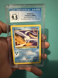 CGC 9.5 Articuno Black Star Promo 22 Pokemon TCG WOTC Promo Illustrator Error - Image 1