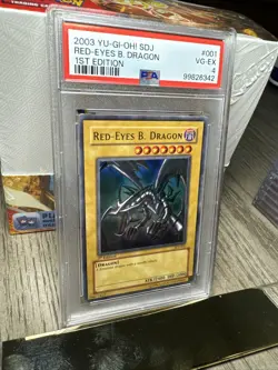 2003 YuGiOh Red Eyes Black Dragon 1st Edition Starter Deck Joey PSA 4 - Image 4