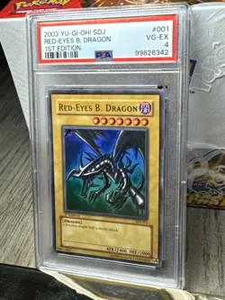 2003 YuGiOh Red Eyes Black Dragon 1st Edition Starter Deck Joey PSA 4 - Image 5