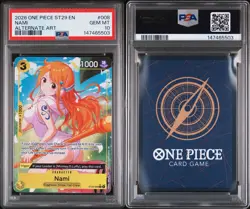 2026 One Piece English Nami ST29-008 Alt Art PSA 10 💎 - POP 11 - Image 2