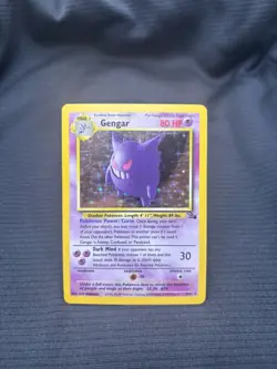 Pokemon TCG Gengar Fossil Holo Card 5/62 Unlimited Rare Vintage WOTC - Image 1