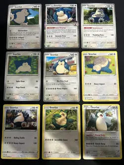 Pokemon TCG Snorlax Lot: 9 Card Collection Set - Image 1