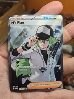 Pokemon TCG Trainer Ns Plan Full Art Rare Card 163/086 NM/M - Image 1