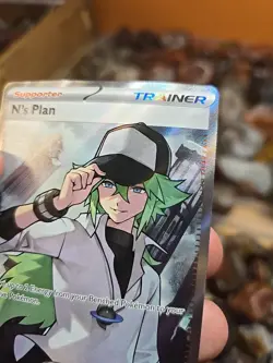 Pokemon TCG Trainer Ns Plan Full Art Rare Card 163/086 NM/M - Image 3