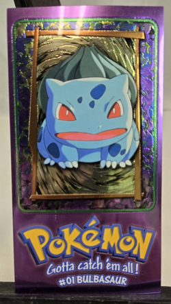Vintage Pokemon Card Bulbasaur Topps TV Animation Edition 3 of 5 Jumbo Holo - Image 1