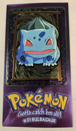 Vintage Pokemon Card Bulbasaur Topps TV Animation Edition 3 of 5 Jumbo Holo - Image 2
