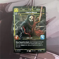 Darth Nihilus Unit Card Star Wars Unlimited Season 1 FFG 95 7 Cost 6 Attack 6 HP - Image 1