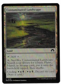 MTG Contaminated Landscape FOIL Modern Horizons 3 (MH3) Common #0218 Unplayed - Image 3