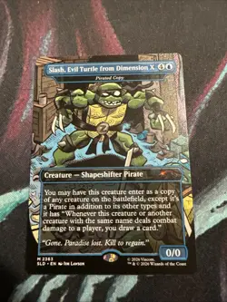 MTG Slash Evil Turtle from Dimension X Pirated Copy Secret Lair TMNT 2363 - Image 1
