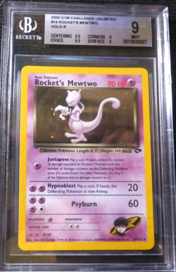2000 POKEMON GYM CHALLENGE ROCKET'S MEWTWO 14/132 HOLO BGS 9.5/9/9.5/9 (.5 GEM) - Image 1