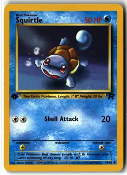 Squirtle ⭐ 68/82 1st Edition Common Team Rocket 2000 Pokemon NM/LP - Image 1