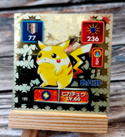 Pikachu - Gold Foil - Vintage 1996 Pokemon Amada Sticker Seal - Image 1