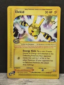 Elekid 91/147 Pokemon 2002 Nintendo Rare Aquapolis E- Reader Vintage - Image 1