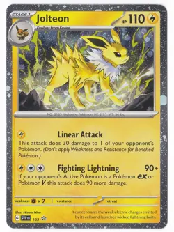 Pokemon Jolteon (Cosmos Holo) Scarlet & Violet Promo 169 Black Star - NM - Image 1
