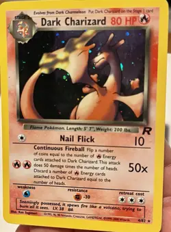 Pokemon Dark Charizard Team Rocket 4/82 Holo Rare 80 HP Vintage - Image 1