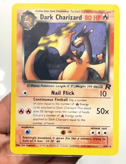 Pokemon Dark Charizard Team Rocket 4/82 Holo Rare 80 HP Vintage - Image 4