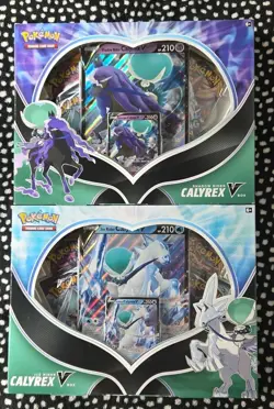 Pokemon TCG: Ice & Shadow Rider Calyrex V Collection Box Factory Sealed Set Of 2 - Image 1