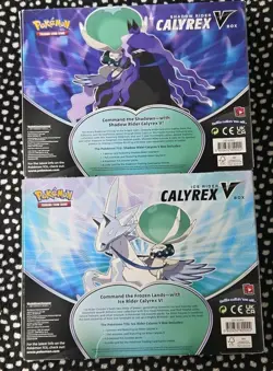 Pokemon TCG: Ice & Shadow Rider Calyrex V Collection Box Factory Sealed Set Of 2 - Image 2