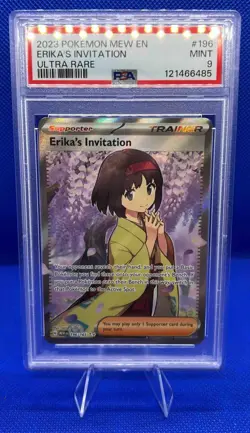 2023 Pokemon SV 151 Erika's Invitation #196/165 PSA 9 - Image 1