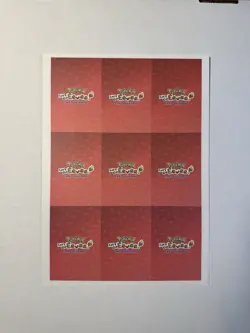 Pokemon Lets Go Eevee Database Ponchos Uncut Sheet Gold Ice Holo US Seller - Image 2