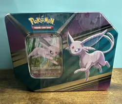 Pokemon TCG: Espeon V Heroes Tin Set Box 5 Booster Packs Inside 🔥 2022 New - Image 1