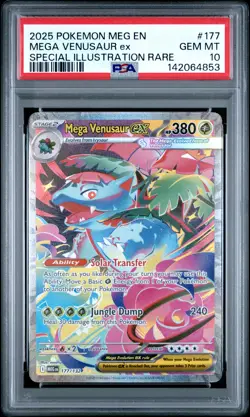 4853 Mega Venusaur ex 2025 Pokemon Mega Evolution #177 SIR PSA 10 - Image 1