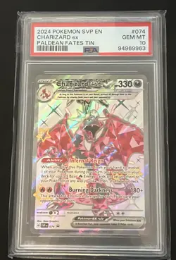 Pokemon TCG Charizard EX Black Star Promo 074 Paldean Fates PSA 10 En - Image 1